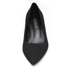 Pointed Toe Knitted Kitten Heel Pumps