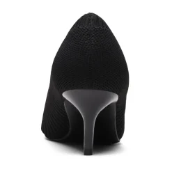 Pointed Toe Knitted Kitten Heel Pumps
