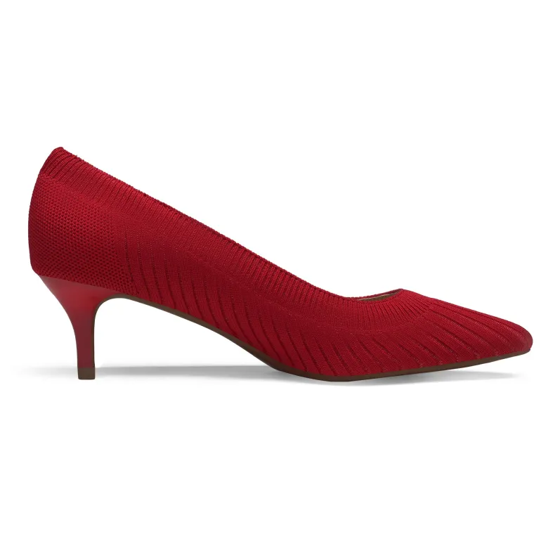 Pointed Toe Knitted Kitten Heel Pumps