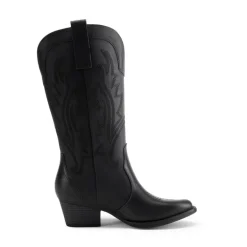 Pointed-Toe Mid-calf Cowgirl Boots