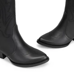 Pointed-Toe Mid-calf Cowgirl Boots