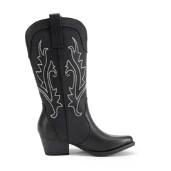 Pointed-Toe Mid-calf Cowgirl Boots