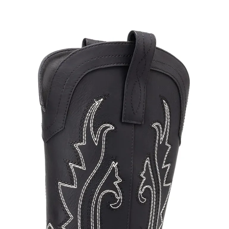 Pointed-Toe Mid-calf Cowgirl Boots