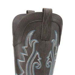 Pointed-Toe Mid-calf Cowgirl Boots