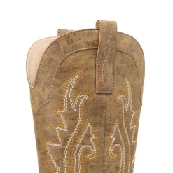 Pointed-Toe Mid-calf Cowgirl Boots