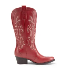 Pointed-Toe Mid-calf Cowgirl Boots