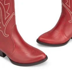 Pointed-Toe Mid-calf Cowgirl Boots