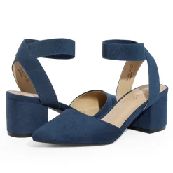 Pointed Toe Pumps with Ankle Strap
