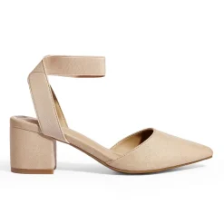 Pointed Toe Pumps with Ankle Strap