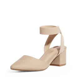 Pointed Toe Pumps with Ankle Strap