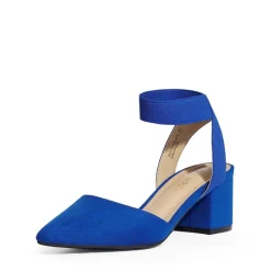 Pointed Toe Pumps with Ankle Strap