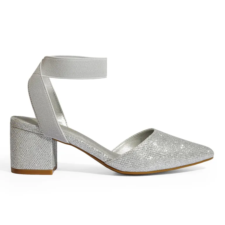 Pointed Toe Pumps with Ankle Strap