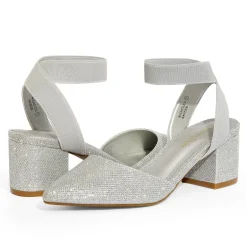 Pointed Toe Pumps with Ankle Strap