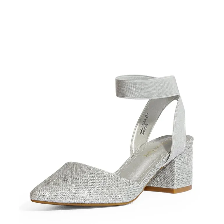 Pointed Toe Pumps with Ankle Strap