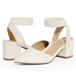 Pointed Toe Pumps with Ankle Strap