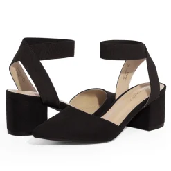 Pointed Toe Pumps with Ankle Strap