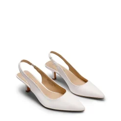Pointed Toe Slingback Kitten Heel Pumps