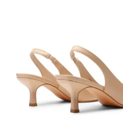 Pointed Toe Slingback Kitten Heel Pumps