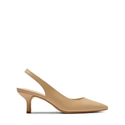 Pointed Toe Slingback Kitten Heel Pumps