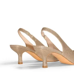 Pointed Toe Slingback Kitten Heel Pumps