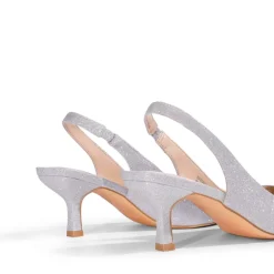 Pointed Toe Slingback Kitten Heel Pumps