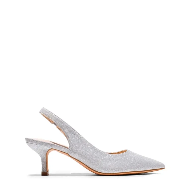Pointed Toe Slingback Kitten Heel Pumps