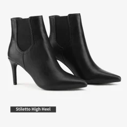 Pointed Toe Stiletto Chelsea Ankle Booties