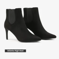 Pointed Toe Stiletto Chelsea Ankle Booties