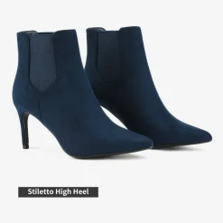 Pointed Toe Stiletto Chelsea Ankle Booties