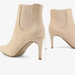 Pointed Toe Stiletto Chelsea Ankle Booties