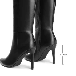 Pointed Toe Stiletto High Heel Knee High Boots