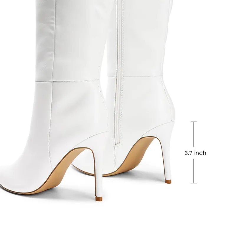 Pointed Toe Stiletto High Heel Knee High Boots
