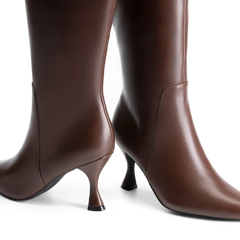 Pointed Toe Stiletto Knee-high Boots