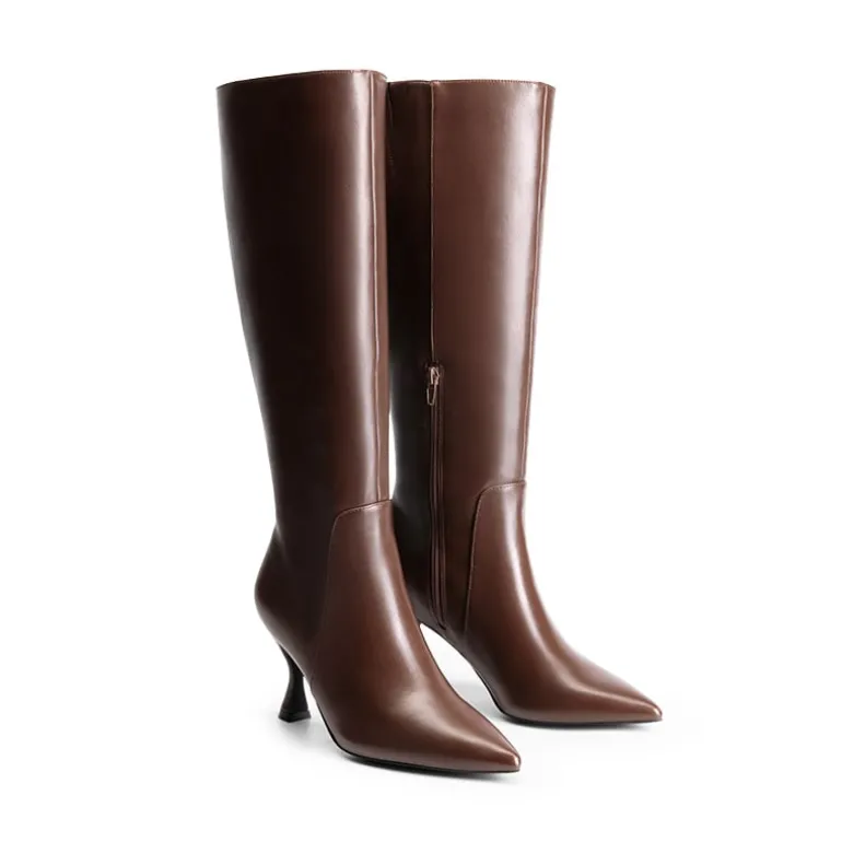 Pointed Toe Stiletto Knee-high Boots