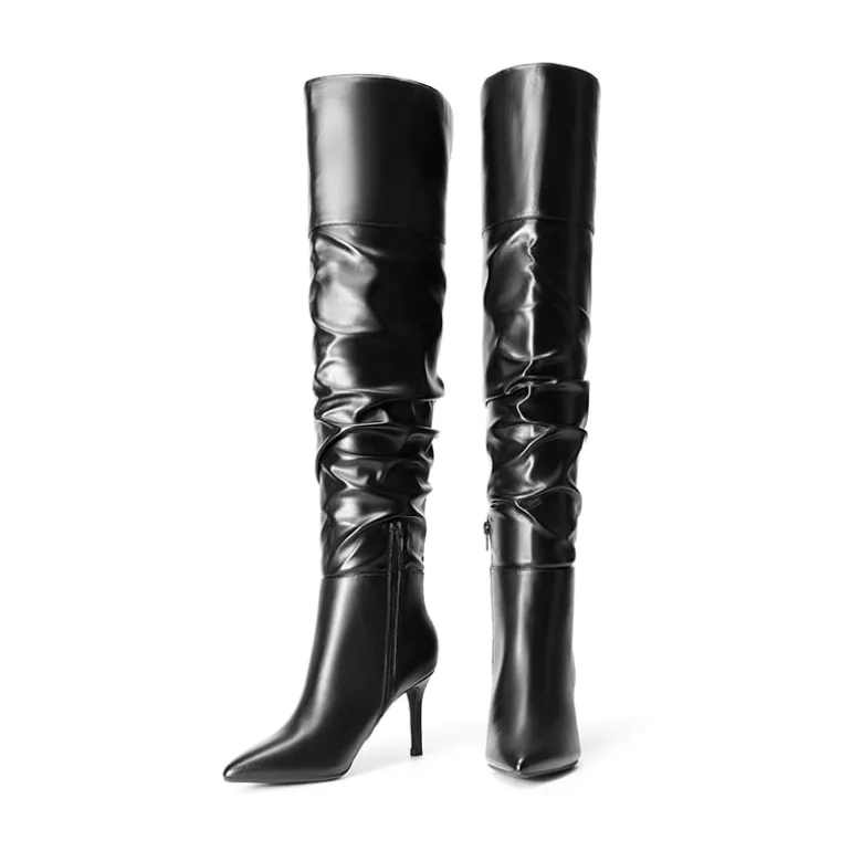 Pointed Toe Stiletto Over-The-Knee Boots