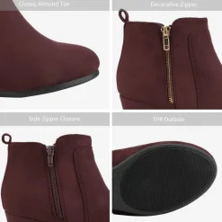 Pointed Toe Suede Wedge Bootie
