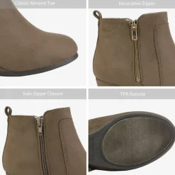 Pointed Toe Suede Wedge Bootie