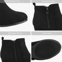 Pointed Toe Suede Wedge Bootie