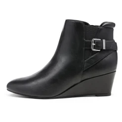 Pointed Toe Wedge Heel Ankle Booties
