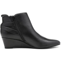 Pointed Toe Wedge Heel Ankle Booties
