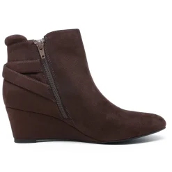 Pointed Toe Wedge Heel Ankle Booties