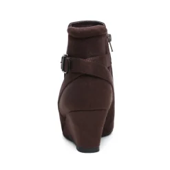 Pointed Toe Wedge Heel Ankle Booties