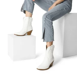 Pointed Toe Western Cowboy Mid Calf Boots