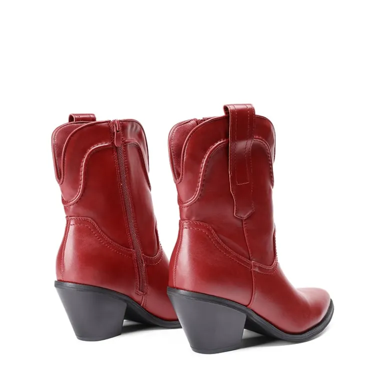 Pointed Toe Western Cowboy Mid Calf Boots