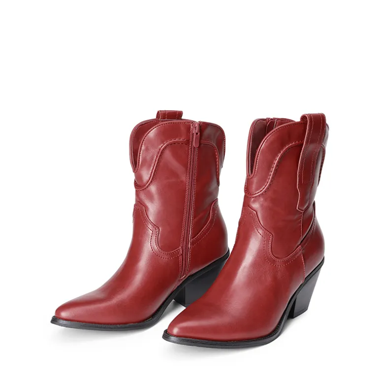 Pointed Toe Western Cowboy Mid Calf Boots