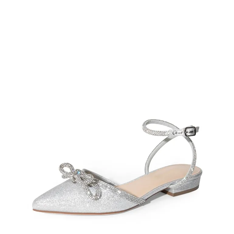 Rhinestone Bow Flats
