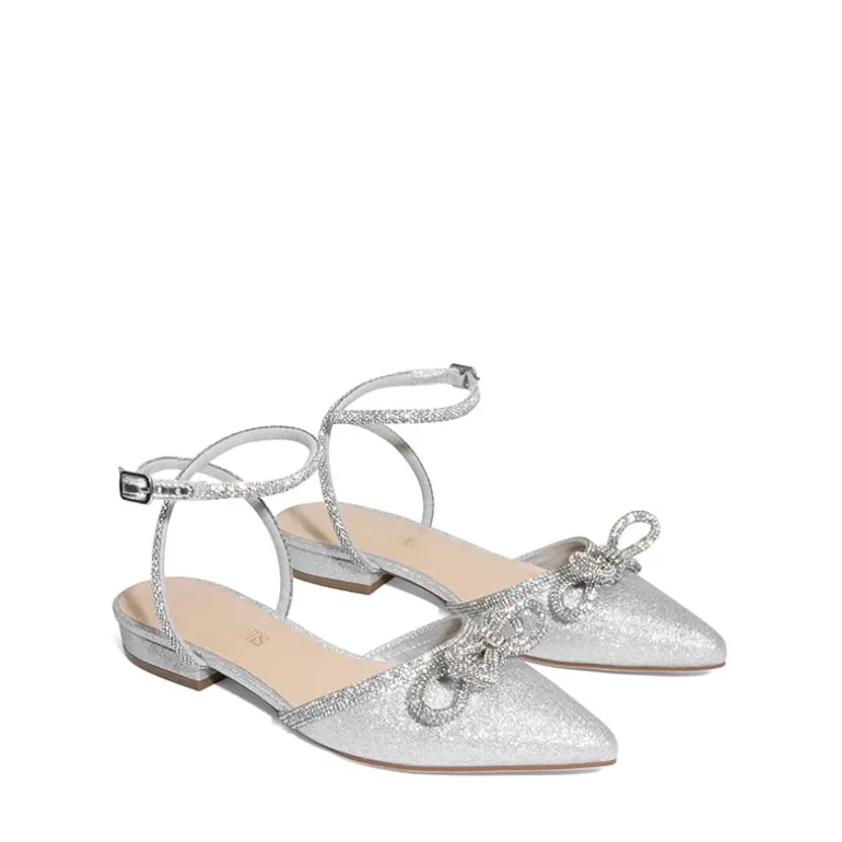 Rhinestone Bow Flats
