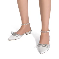 Rhinestone Bow Flats