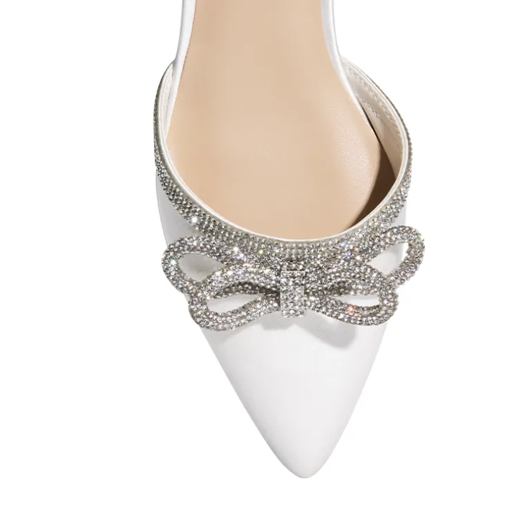 Rhinestone Bow Flats