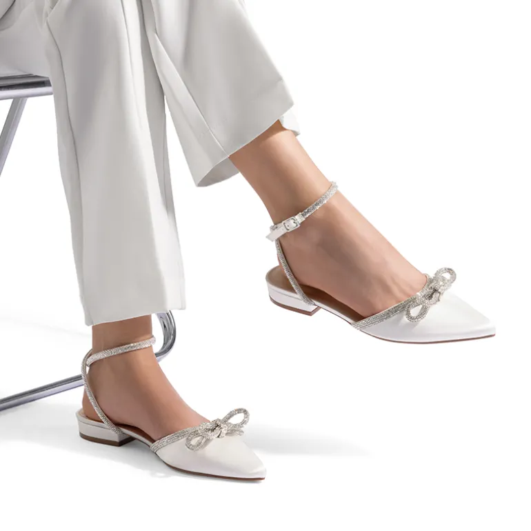 Rhinestone Bow Flats